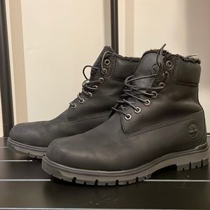 MENS BLACK LINER TIMBERLAND BOOTS